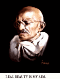 Portrait of Gandhi by Frank Szasz